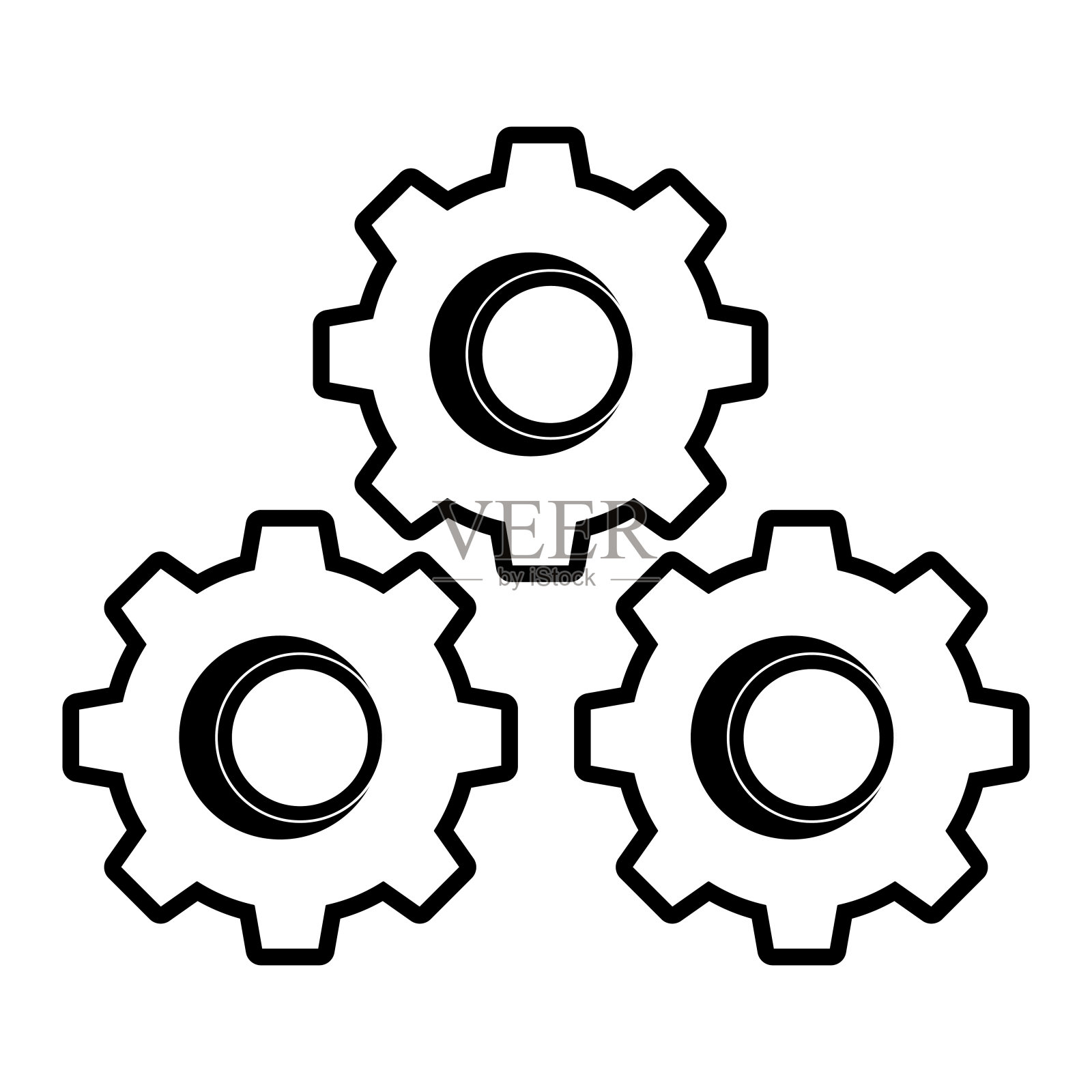 齒輪機械零件卡通
